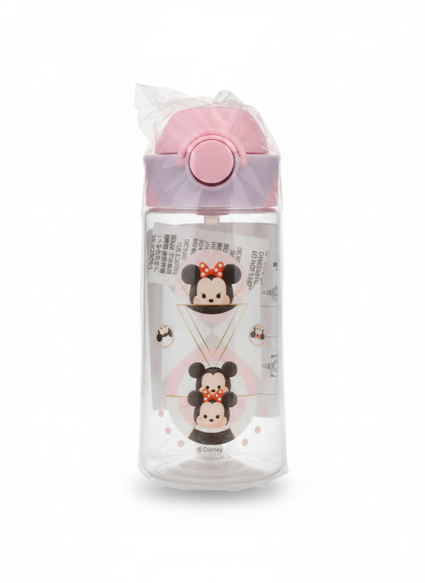 Disney Minnie Mouse Tsum Tsum Water Bottle with Pop-Up Straw Lid