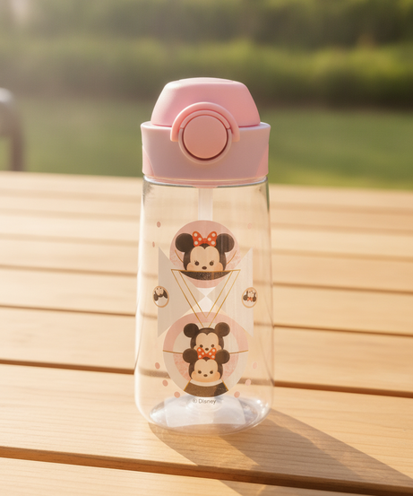 Disney Minnie Mouse Tsum Tsum Water Bottle with Pop-Up Straw Lid