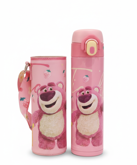 Disney Pixar Lotso Insulated Water Bottle with Carrying Sleeve