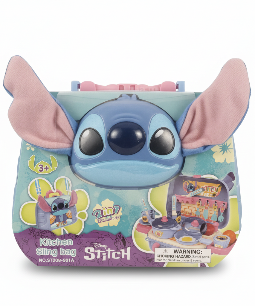 Disney Stitch 2-in-1 Kitchen Sling Bag Toy Set