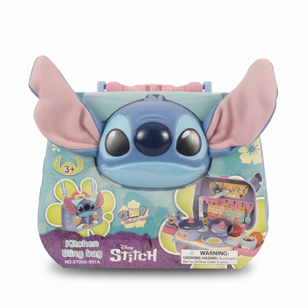 Disney Stitch 2-in-1 Kitchen Sling Bag Toy Set