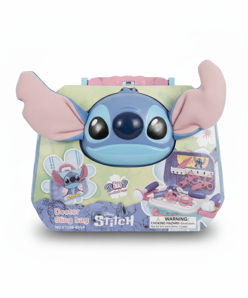 Disney Stitch Doctor Sling Bag 2-in-1 Medical Toys