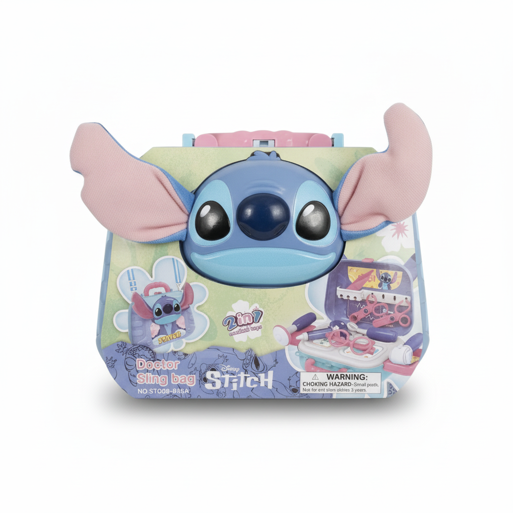 Disney Stitch Doctor Sling Bag 2-in-1 Medical Toys