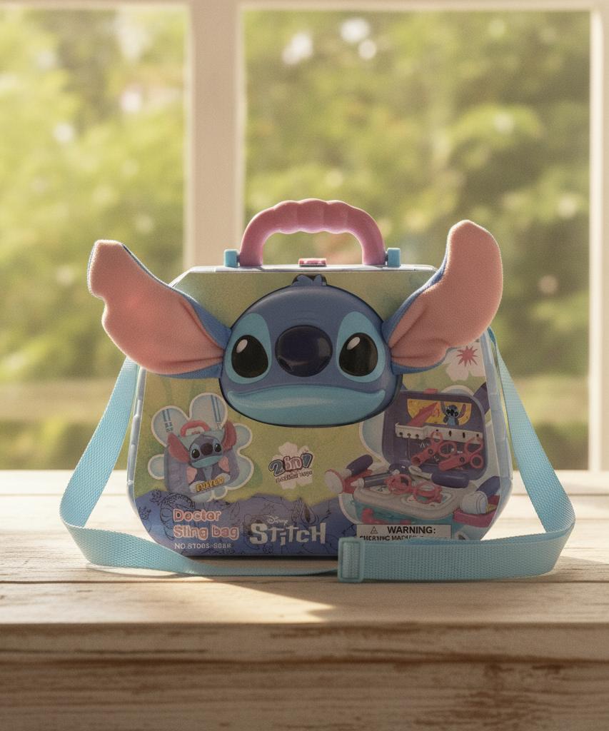Disney Stitch Doctor Sling Bag 2-in-1 Medical Toys