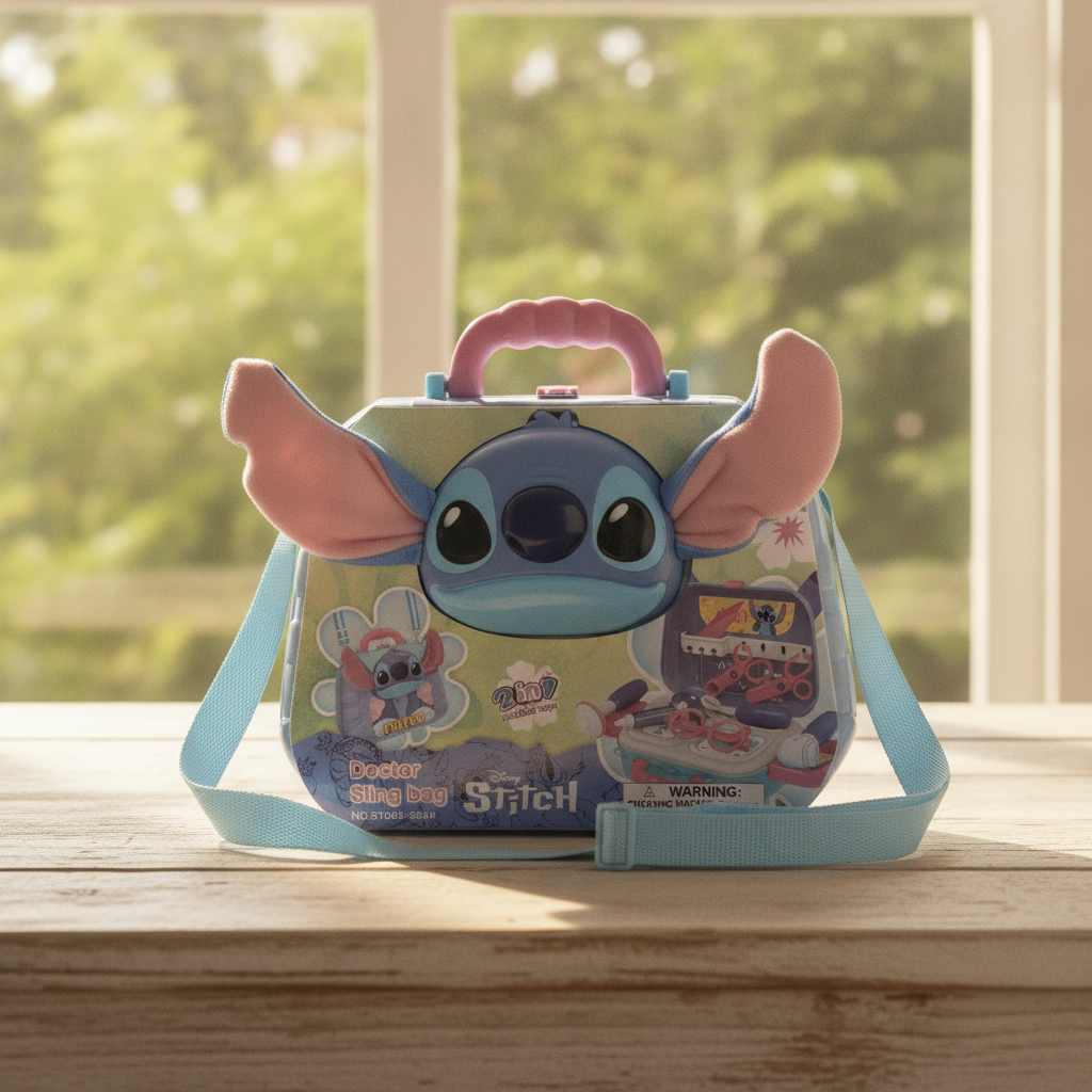 Disney Stitch Doctor Sling Bag 2-in-1 Medical Toys