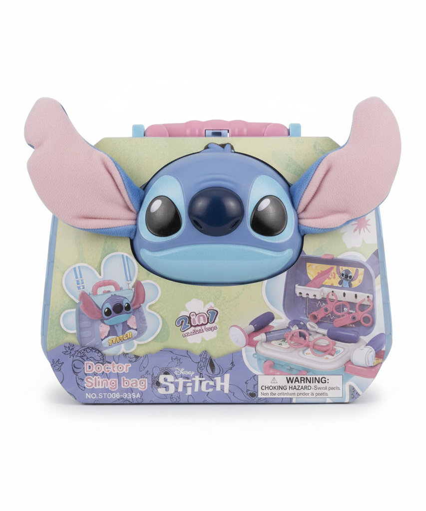 Disney Stitch Doctor Sling Bag 2-in-1 Medical Toys
