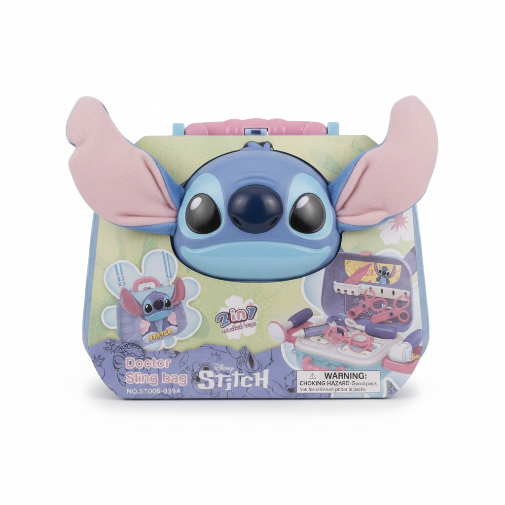 Disney Stitch Doctor Sling Bag 2-in-1 Medical Toys