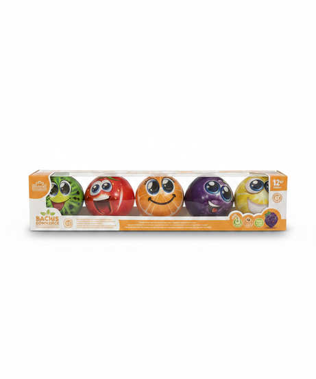 Emoji Fruit Bouncy Balls Set