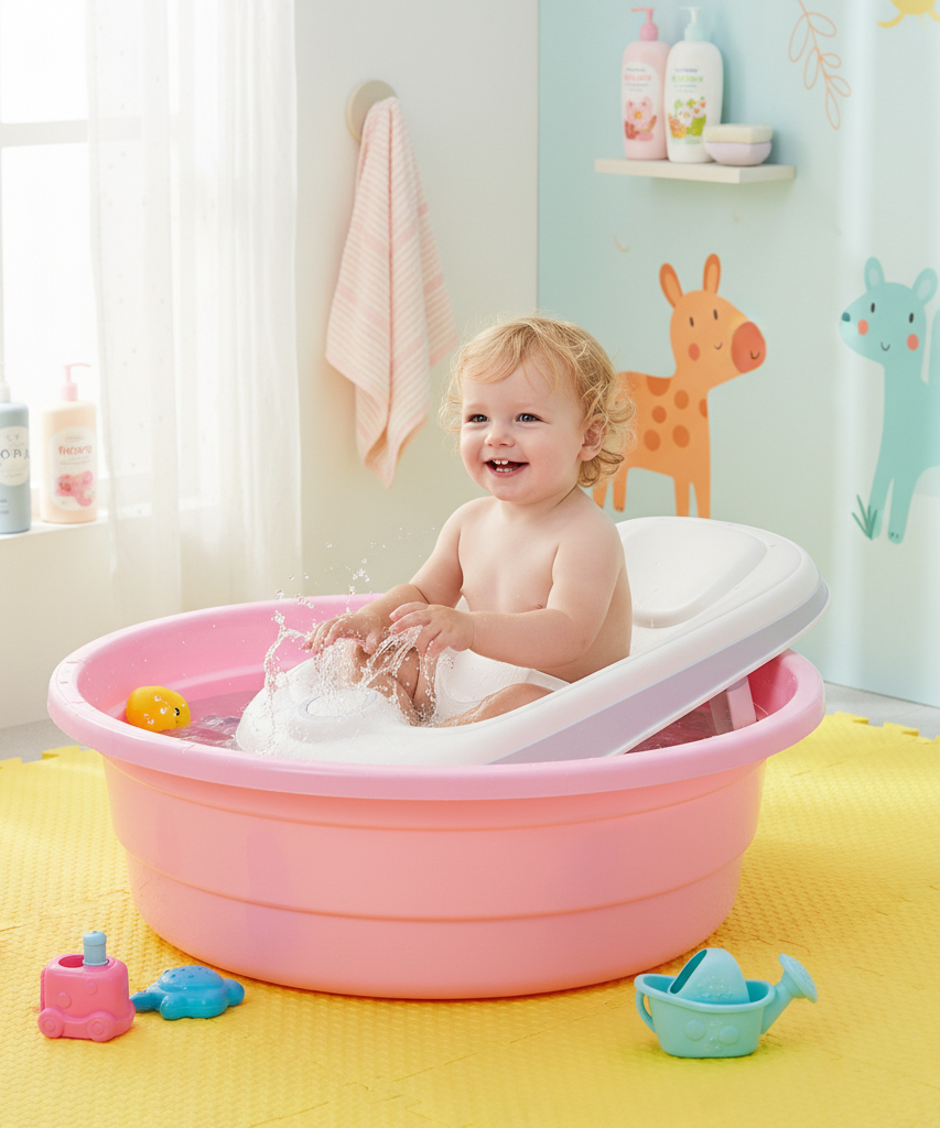 Ergonomic Foldable Baby Bath Support