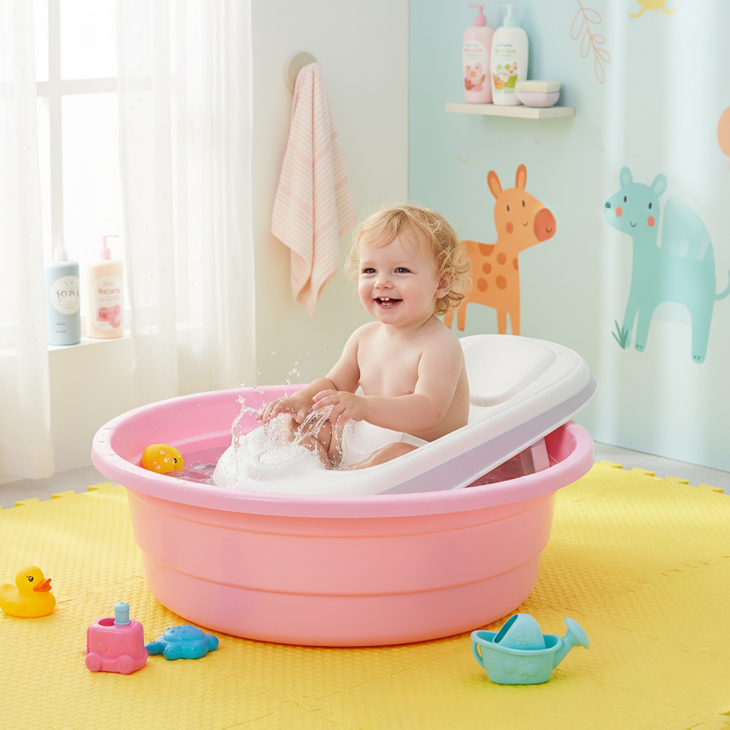 Ergonomic Foldable Baby Bath Support