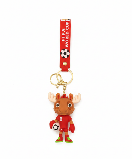 FIFA World Cup Moose Mascot Keychain