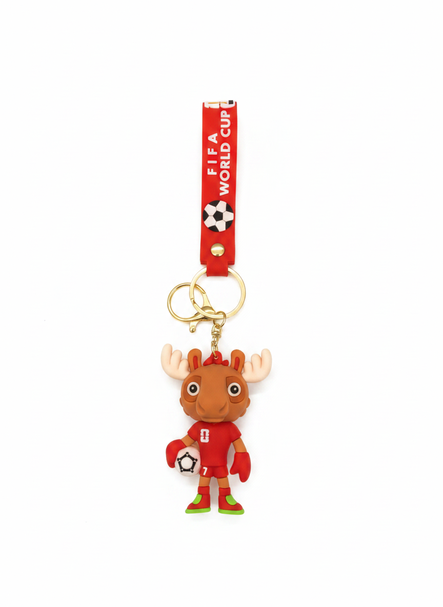 FIFA World Cup Moose Mascot Keychain