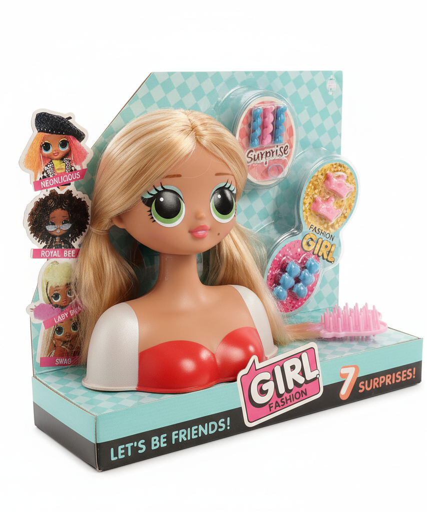 Fashion Girl Dress Me Doll with 7 Surprises