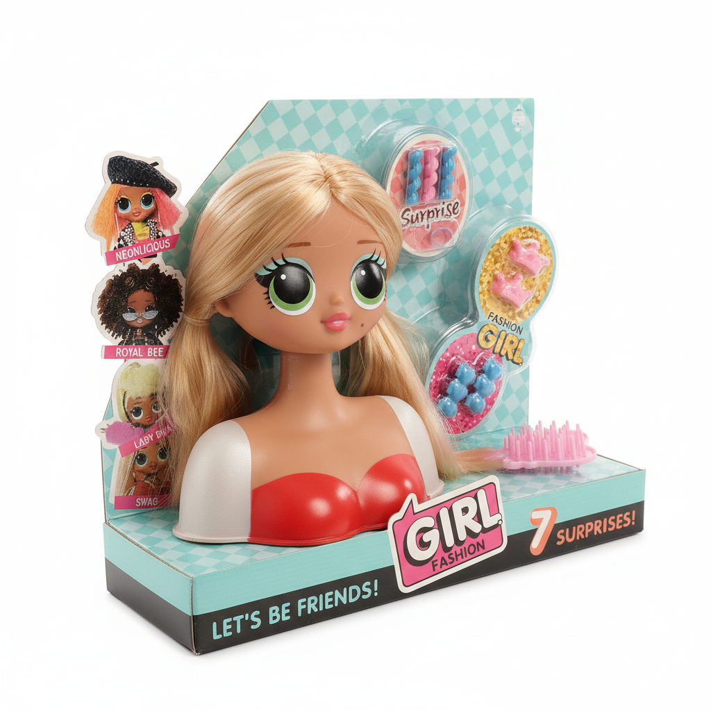 Fashion Girl Dress Me Doll with 7 Surprises