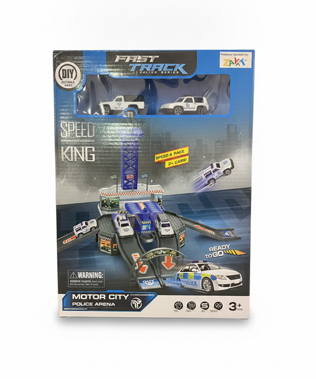 Fast Track Police Series Speed King Motor City Police Arena Playset