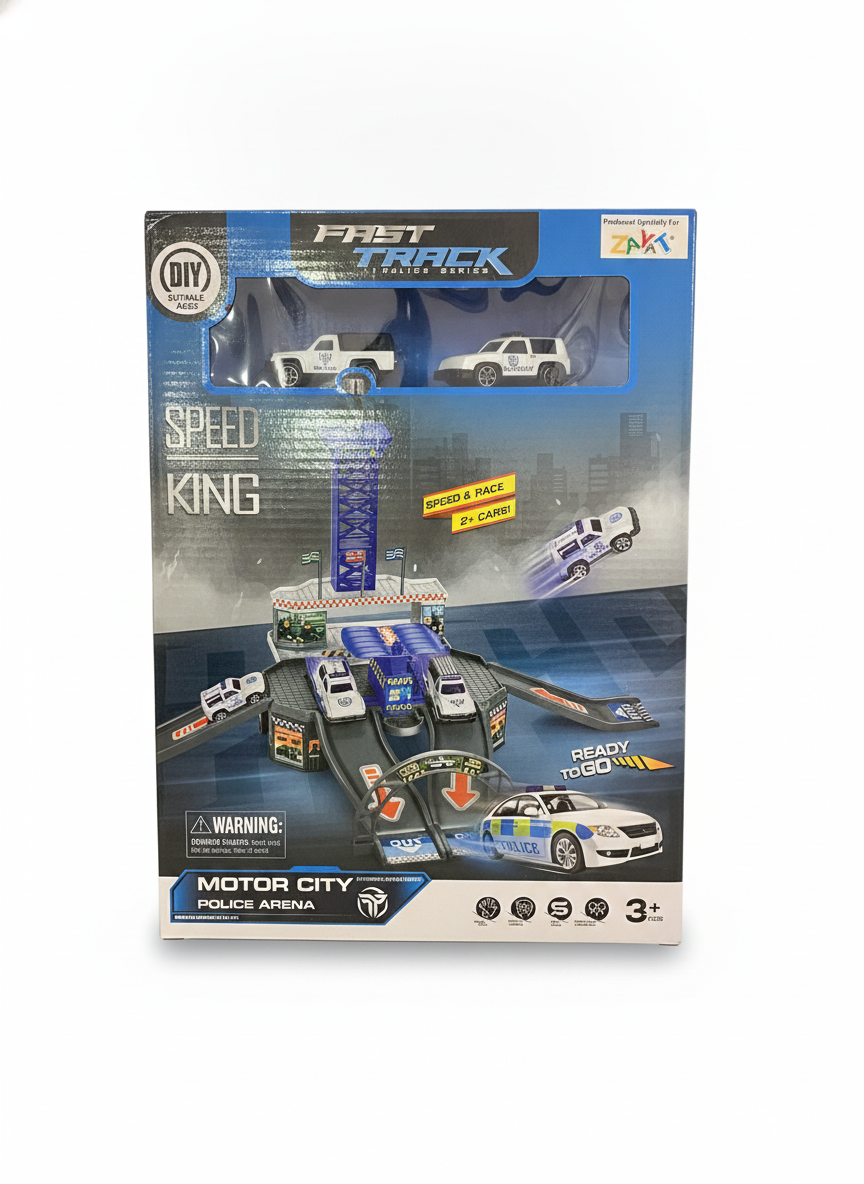 Fast Track Police Series Speed King Motor City Police Arena Playset
