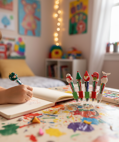 Festive Christmas Character Multi-Color Pen - 1 Pen