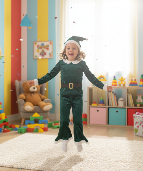 Festive Christmas Elf Costume Set