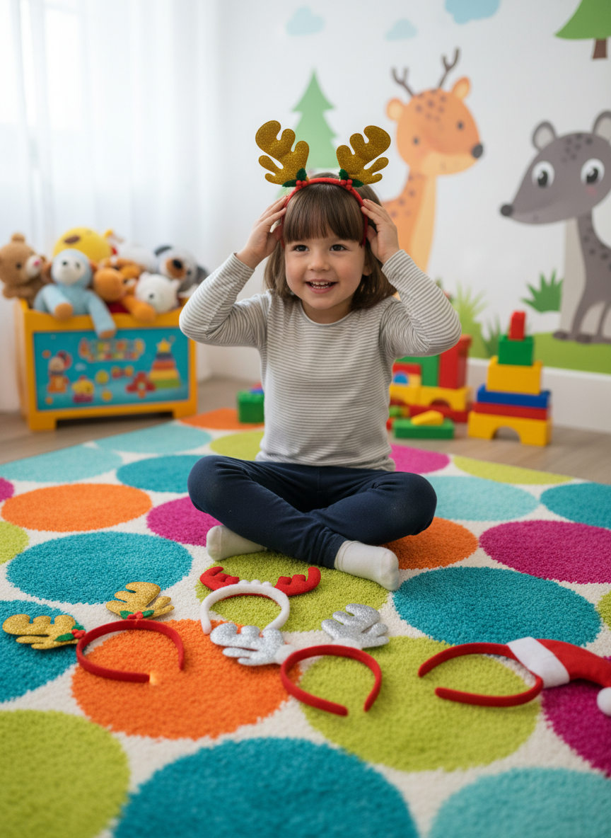 Festive Santa Hat & Holly Christmas Headband