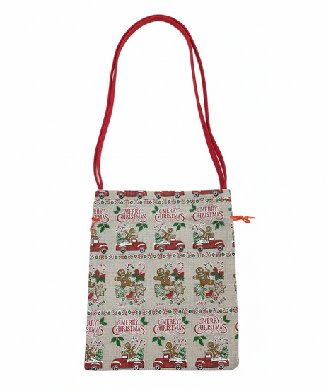 Festive Gingerbread Truck Christmas Gift Bag