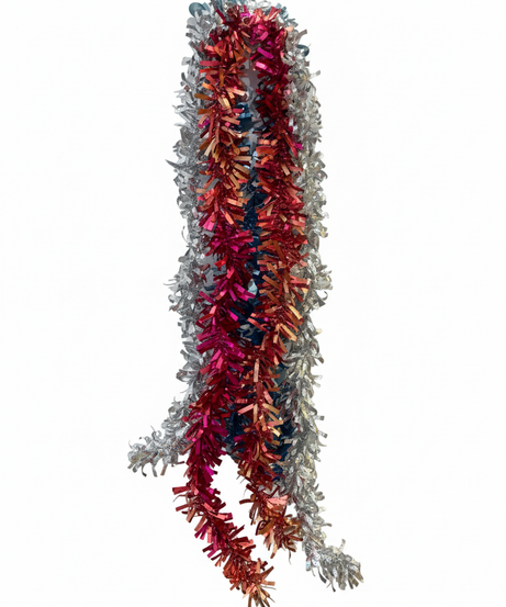 Festive Multi-Color Metallic Tinsel Garland