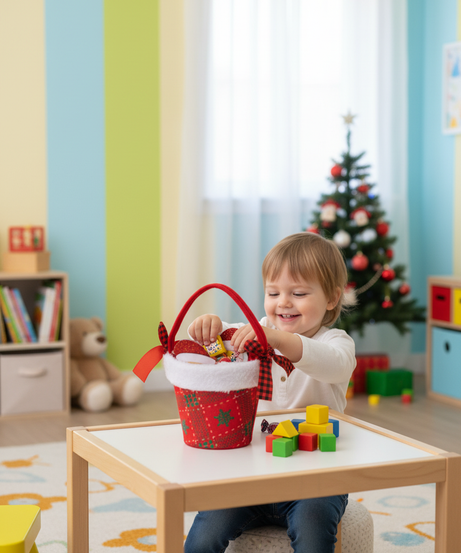 Festive Santa Claus Felt Treat Bucket