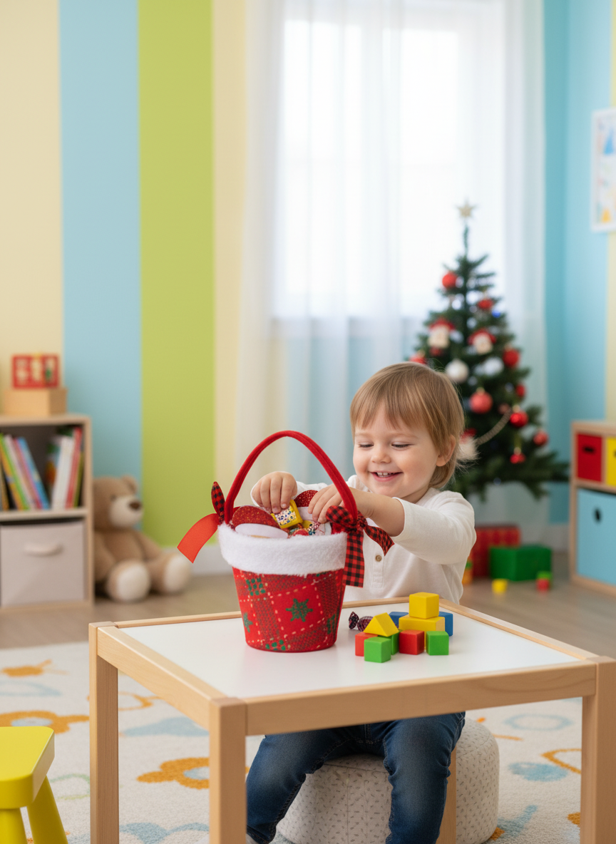 Festive Santa Claus Felt Treat Bucket