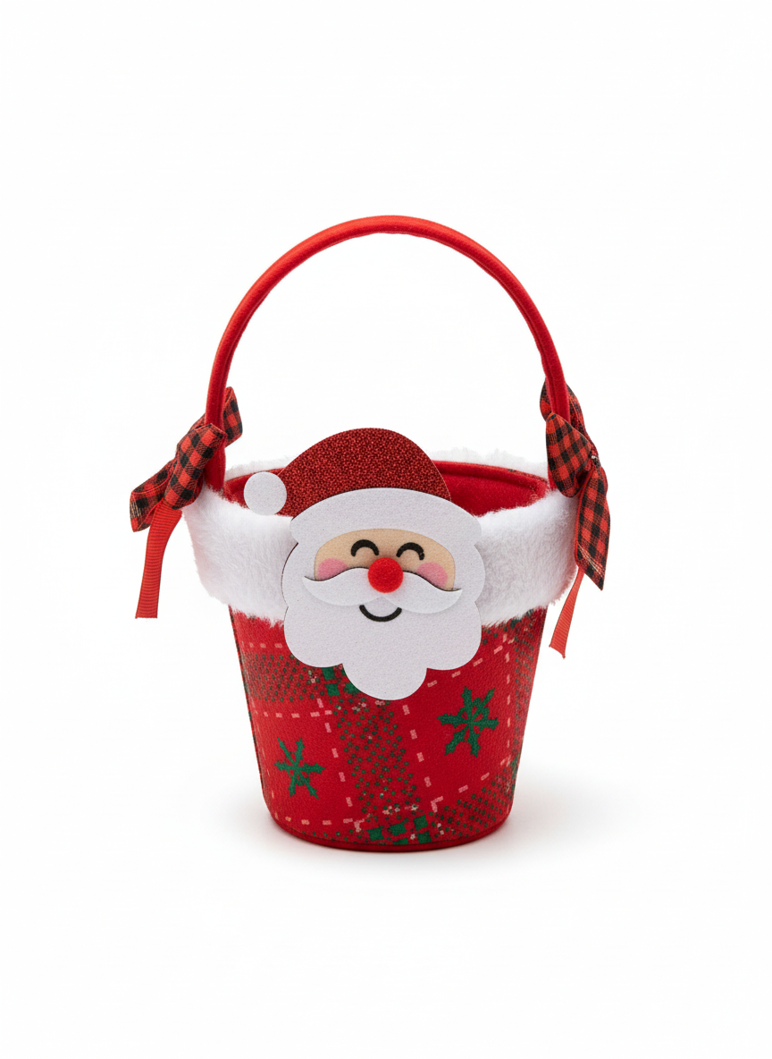 Festive Santa Claus Felt Treat Bucket