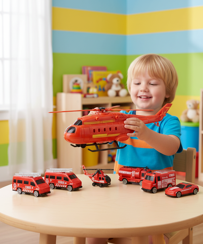 Fire Control Helicopter Series Toy Set