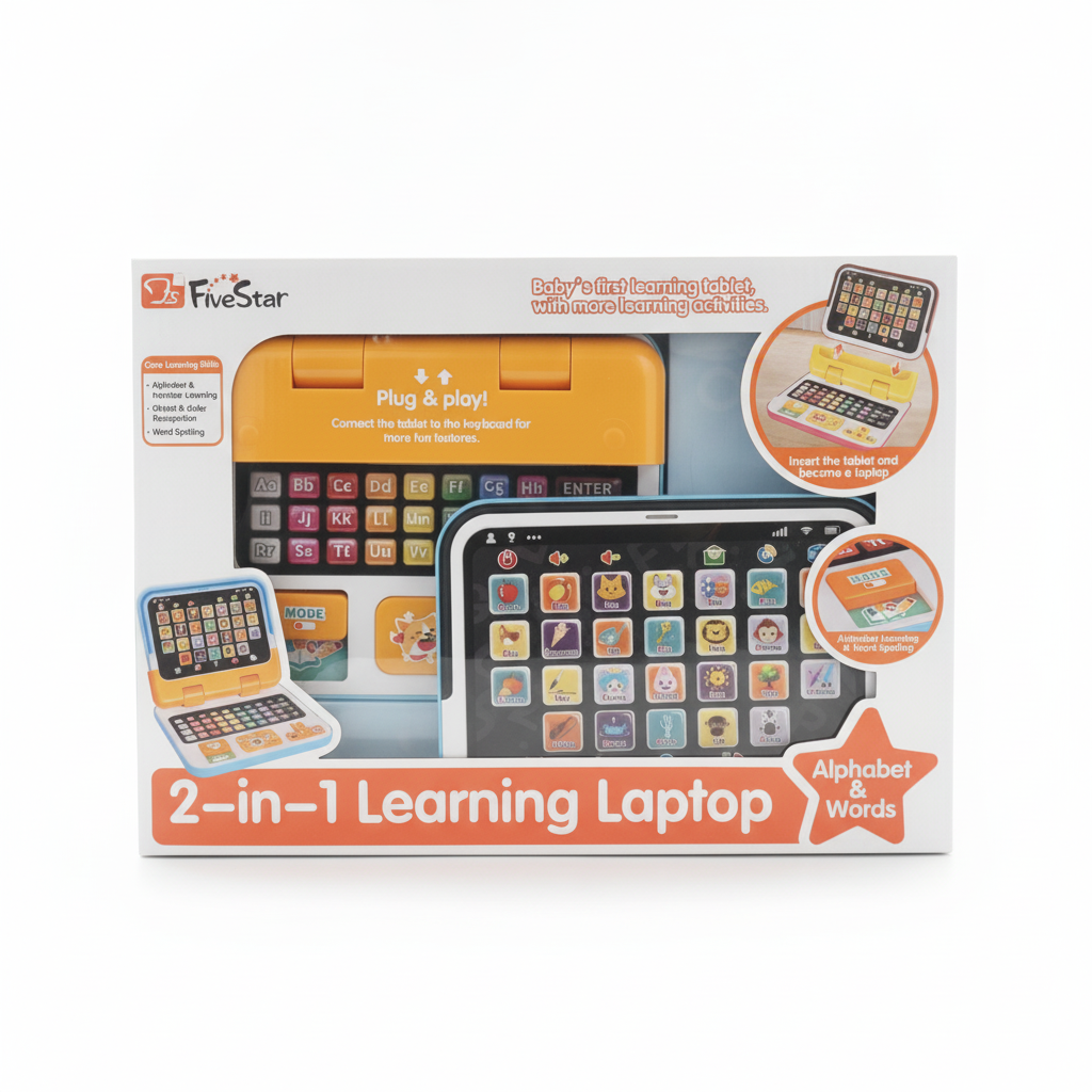 FiveStar 2-in-1 Learning Laptop Alphabet & Words