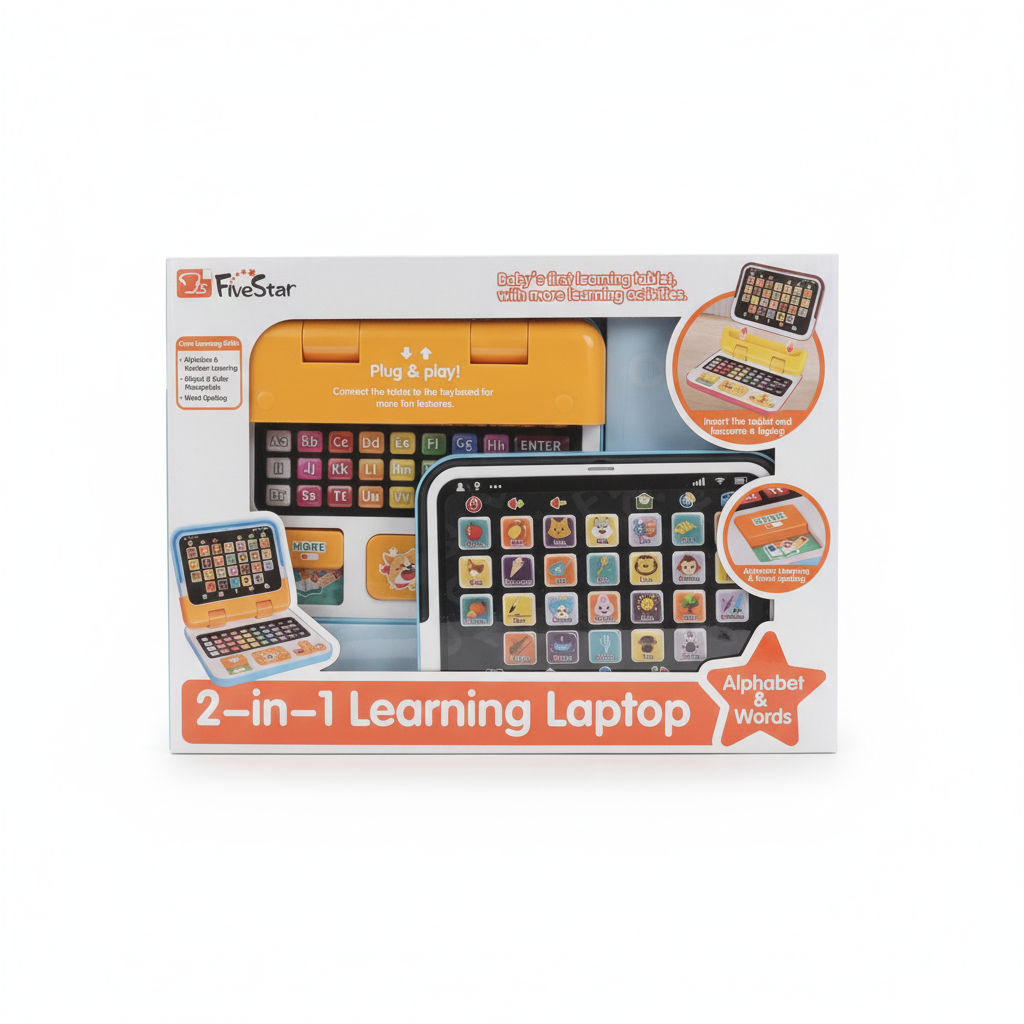FiveStar 2-in-1 Learning Laptop Alphabet & Words