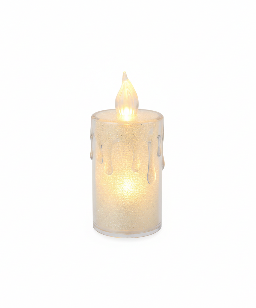 Flameless Glitter LED Candle