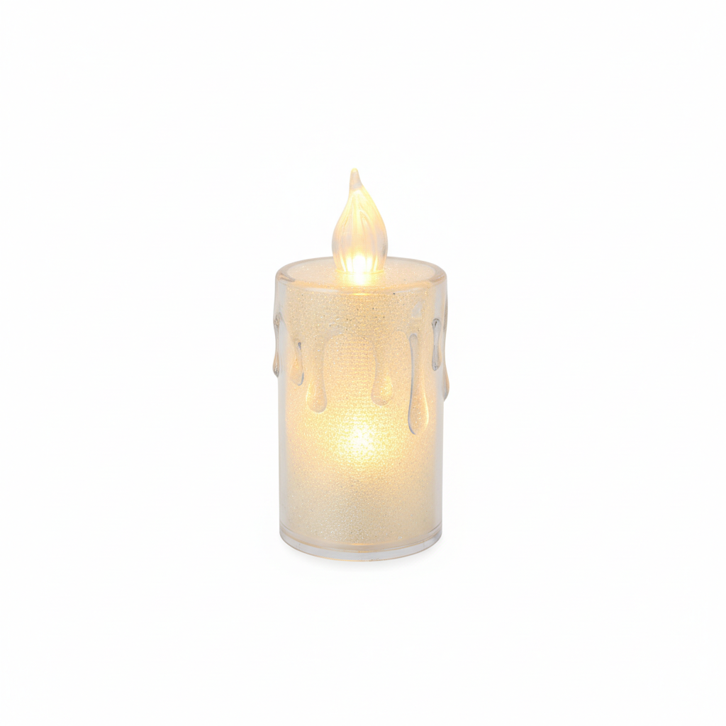 Flameless Glitter LED Candle
