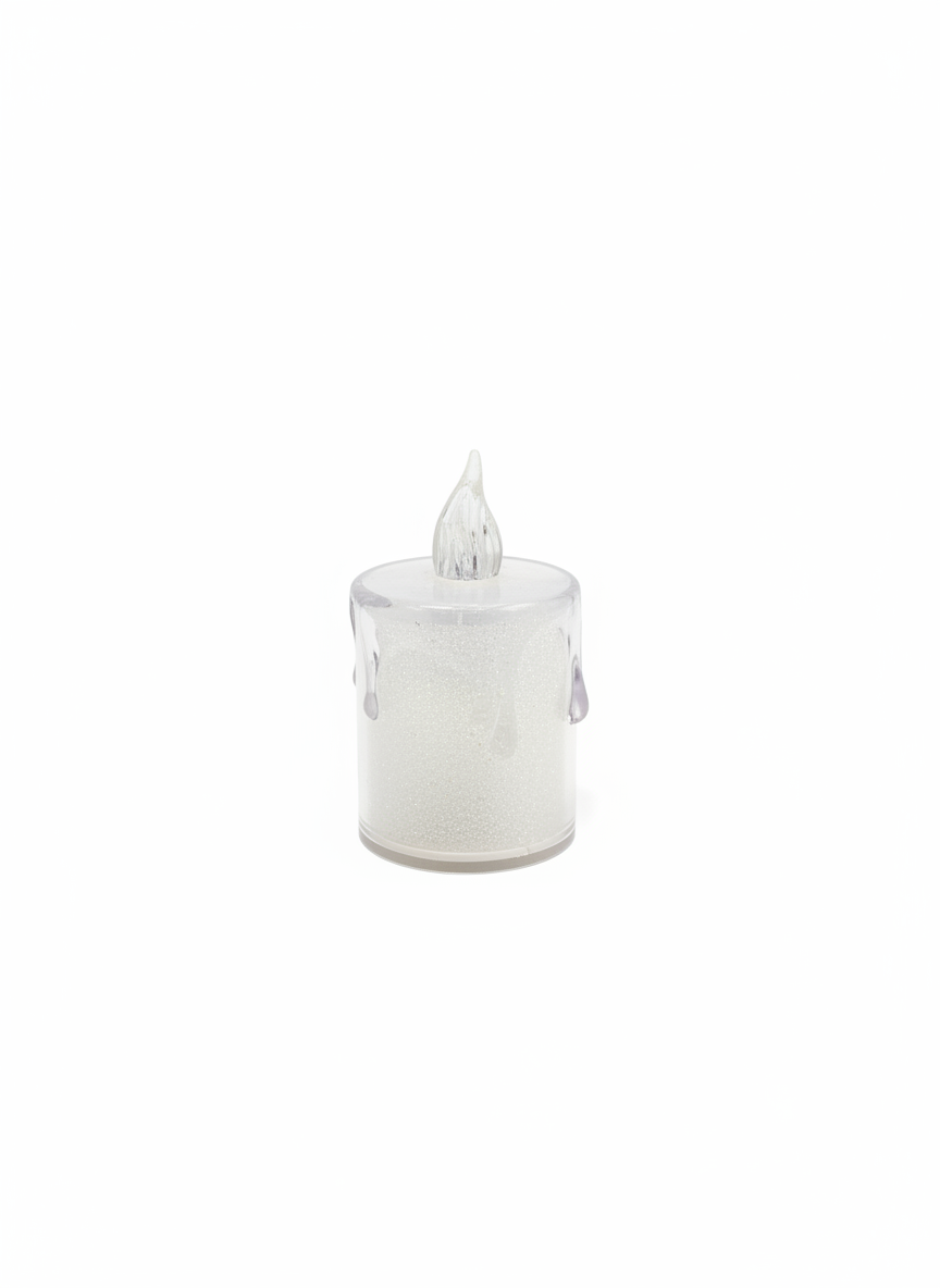 Flameless LED Glitter Tea Light Candle