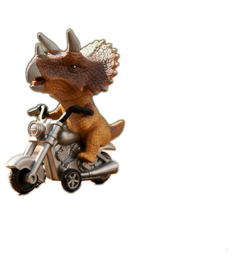 Forest Adventure Triceratops Dinosaur Motorcycle Toy