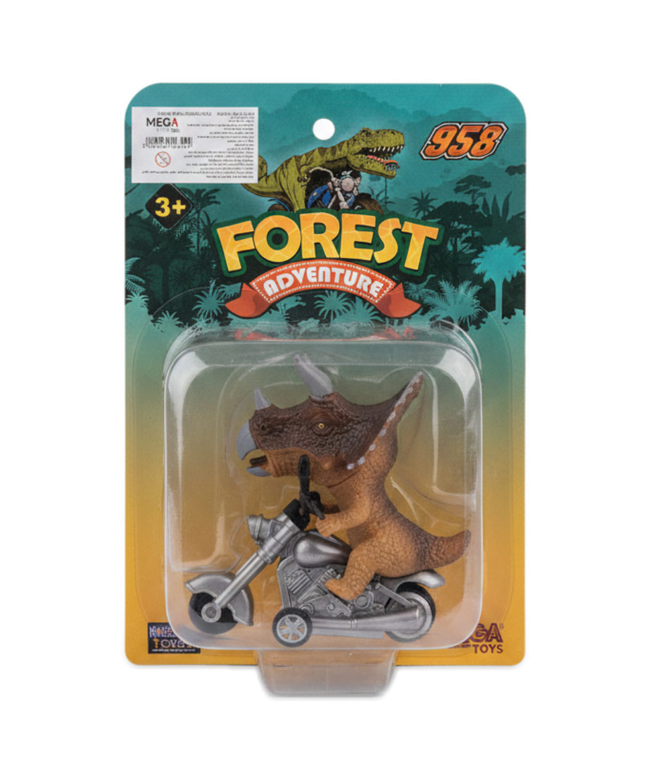 Forest Adventure Triceratops Dinosaur Motorcycle Toy