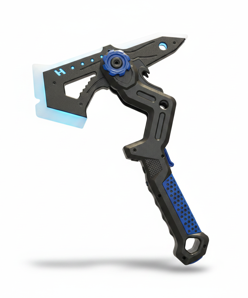 Futuristic Light-Up Toy Axe with Ergonomic Grip