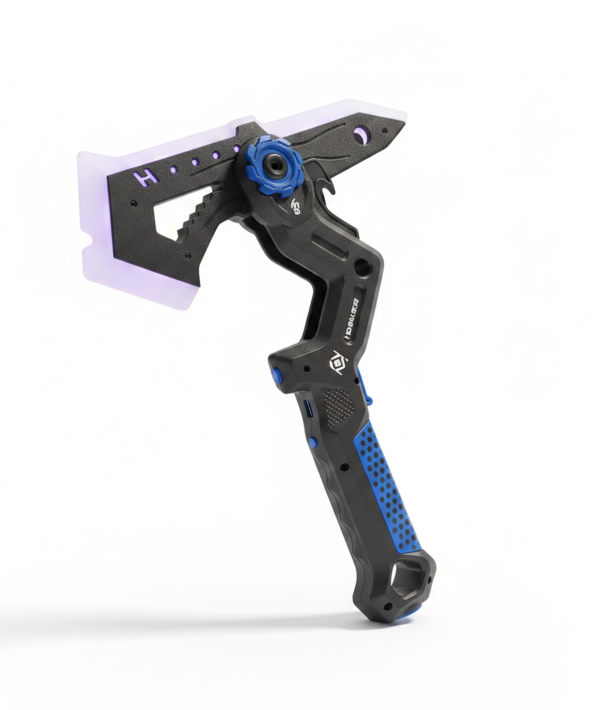 Futuristic Light-Up Toy Axe with Ergonomic Grip