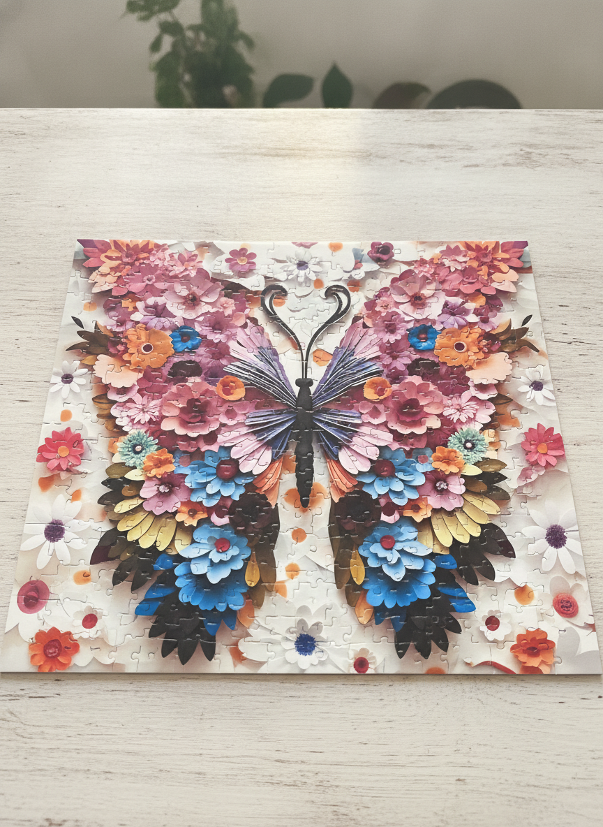 GX 1024 Piece Butterfly Floral Art Puzzle