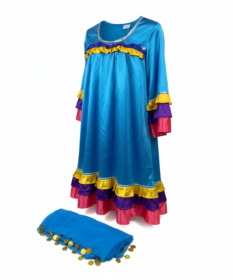 Girl Peasant Blue Costume