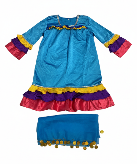 Girl Peasant Blue Costume