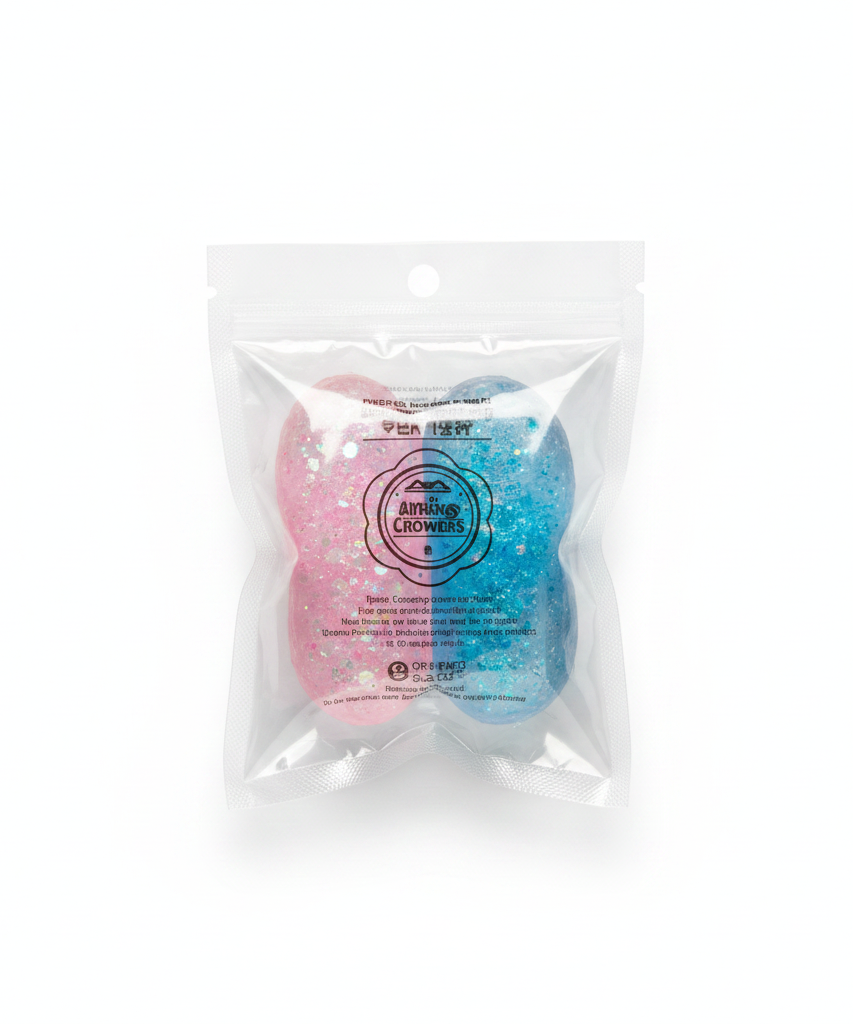Glitter Sensory Fidget Pods 2-Pack (Pink & Blue)