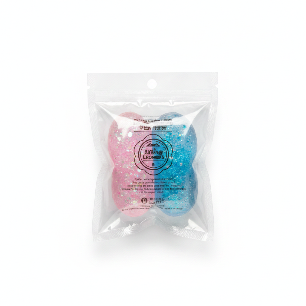 Glitter Sensory Fidget Pods 2-Pack (Pink & Blue)