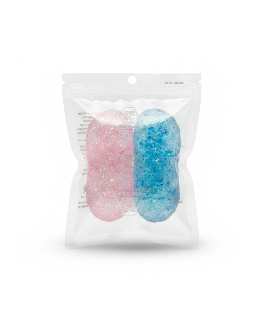 Glitter Sensory Fidget Pods 2-Pack (Pink & Blue)