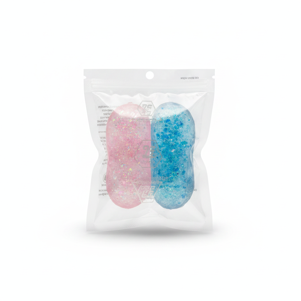 Glitter Sensory Fidget Pods 2-Pack (Pink & Blue)