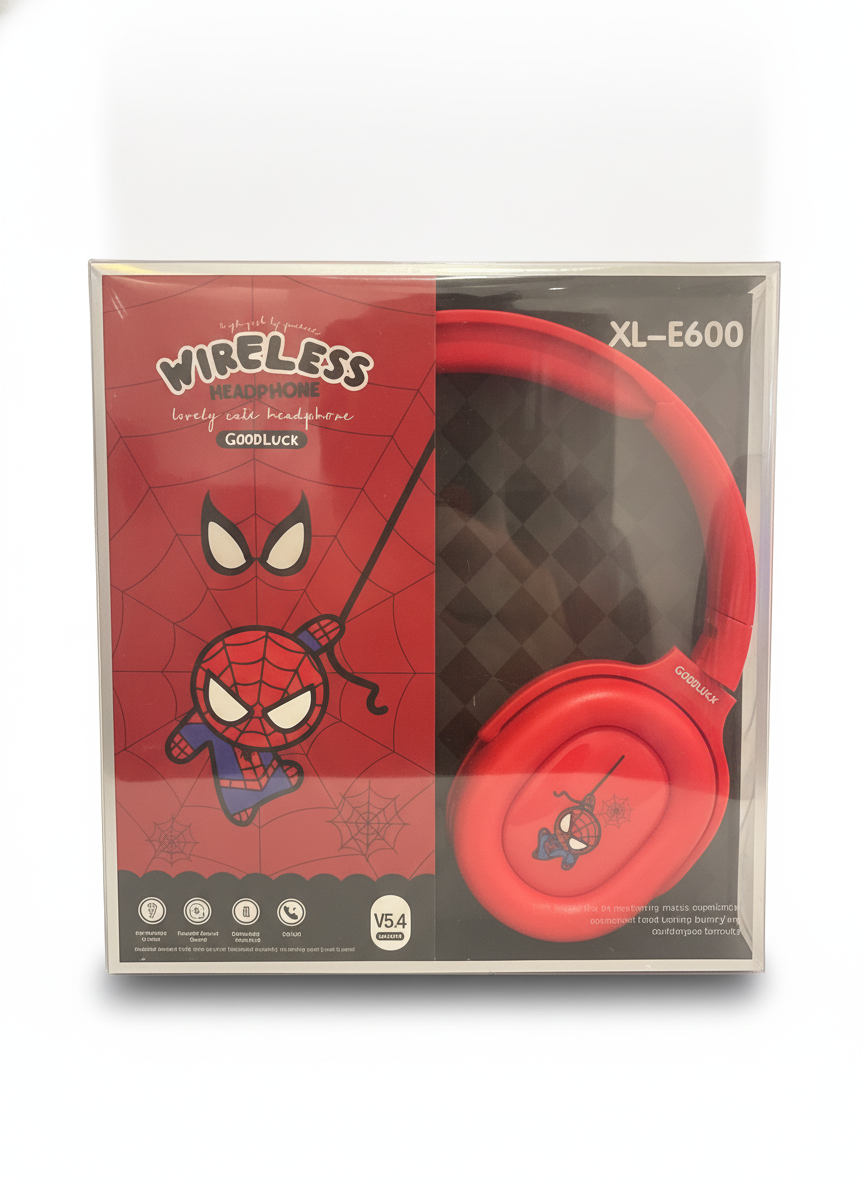 GoodLuck XL-E600 Wireless Lovely Cute Spiderman Headphone