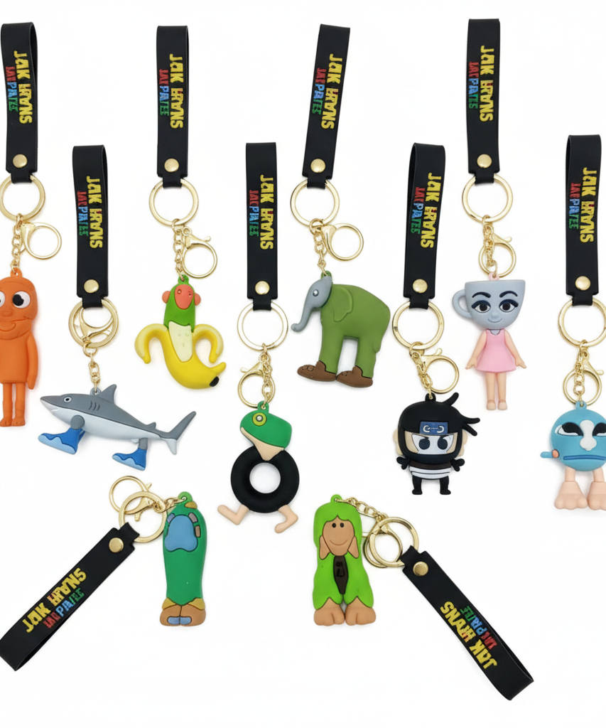 HEAD NUT Cartoon Character Keychains