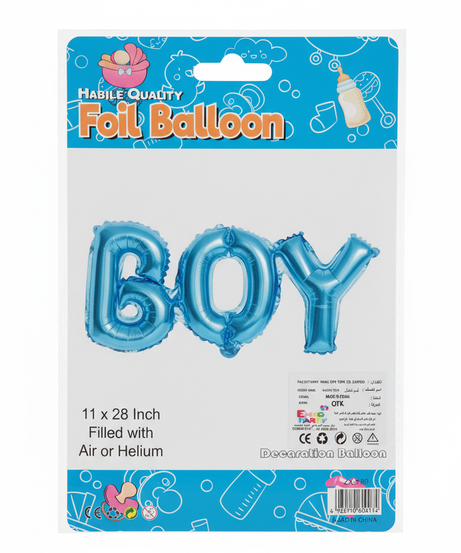 Habile Quality 'BOY' Foil Decoration Balloon