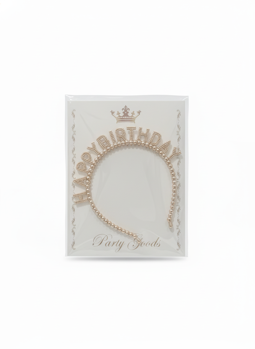 Happy Birthday Beaded Headband
