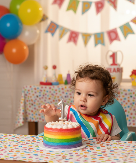 Happy Birthday Party Candles Number 1